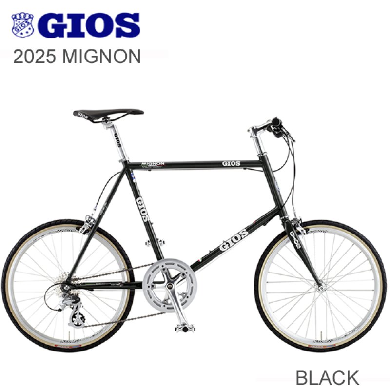 15%OFF】 2025 GIOS ジオス MIGNON ミグノン ブラック ミニベロ 