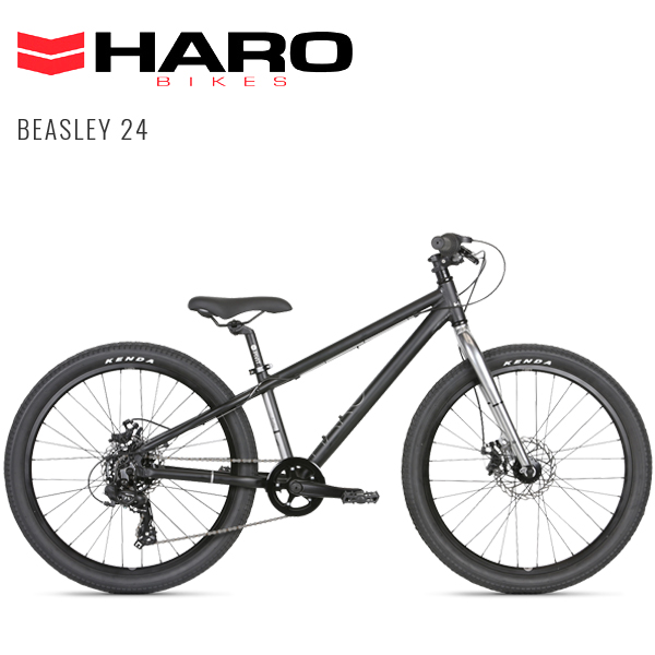 画像1: 【2022年 3月下旬入荷予定】  2022 HARO (ハロー) BEASLEY 24 MATTE BLACK/SILVER 24インチ 子供自転車 (1)