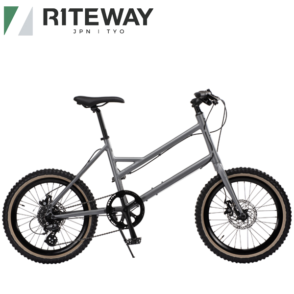 RITEWAY (ライトウェイ) GLACIER (グレイシア) マットグレーシルバー ブロック仕様 ミニベロ 自転車
