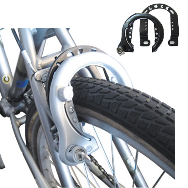 画像1: MTB用 リングロック GR-920 自転車装着型 ブラック A-160 シリンダー鍵 タイプ (1)